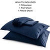 image:imageBedsure Queen Sheet Set Rayon Derived from Bamboo Cooling Sheets PureWoven Breathable amp Soft Deep Pocket Up to 16 Inches Hotel Luxury Silky Bedding for Hot Sleepers Coffee07  Navy