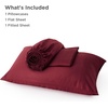image:imageBedsure Queen Sheet Set Rayon Derived from Bamboo Cooling Sheets PureWoven Breathable amp Soft Deep Pocket Up to 16 Inches Hotel Luxury Silky Bedding for Hot Sleepers Coffee15  Burgundy