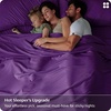image:imageBedsure Queen Sheet Set Rayon Derived from Bamboo Cooling Sheets PureWoven Breathable amp Soft Deep Pocket Up to 16 Inches Hotel Luxury Silky Bedding for Hot Sleepers Coffee14  Plum