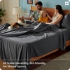 image:imageBedsure Queen Sheet Set Rayon Derived from Bamboo Cooling Sheets PureWoven Breathable amp Soft Deep Pocket Up to 16 Inches Hotel Luxury Silky Bedding for Hot Sleepers Coffee27  Charcoal