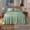 image:imageBedsure Queen Sheet Set Rayon Derived from Bamboo Cooling Sheets PureWoven Breathable amp Soft Deep Pocket Up to 16 Inches Hotel Luxury Silky Bedding for Hot Sleepers Coffee10  Sage Green