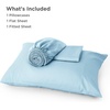 image:imageBedsure Queen Sheet Set Rayon Derived from Bamboo Cooling Sheets PureWoven Breathable amp Soft Deep Pocket Up to 16 Inches Hotel Luxury Silky Bedding for Hot Sleepers Coffee08  Aqua