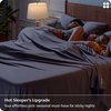 image:imageBedsure Queen Sheet Set Rayon Derived from Bamboo Cooling Sheets PureWoven Breathable amp Soft Deep Pocket Up to 16 Inches Hotel Luxury Silky Bedding for Hot Sleepers Coffee01  Dark Grey
