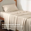 image:imageBedsure Queen Sheet Set Rayon Derived from Bamboo Cooling Sheets PureWoven Breathable amp Soft Deep Pocket Up to 16 Inches Hotel Luxury Silky Bedding for Hot Sleepers Coffee03  Beige