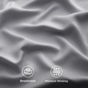 image:imageBedsure Queen Sheet Set Rayon Derived from Bamboo Cooling Sheets PureWoven Breathable amp Soft Deep Pocket Up to 16 Inches Hotel Luxury Silky Bedding for Hot Sleepers Coffee04  Silver Grey