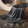 image:imageBedsure Queen Sheet Set Rayon Derived from Bamboo Cooling Sheets PureWoven Breathable amp Soft Deep Pocket Up to 16 Inches Hotel Luxury Silky Bedding for Hot Sleepers Coffee27  Charcoal