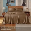 image:imageBedsure Queen Sheet Set Rayon Derived from Bamboo Cooling Sheets PureWoven Breathable amp Soft Deep Pocket Up to 16 Inches Hotel Luxury Silky Bedding for Hot Sleepers Coffee28  Coffee