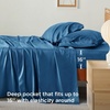 image:imageBedsure Queen Sheet Set Rayon Derived from Bamboo Cooling Sheets PureWoven Breathable amp Soft Deep Pocket Up to 16 Inches Hotel Luxury Silky Bedding for Hot Sleepers Coffee06  Teal