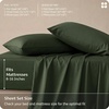 image:imageBedsure Queen Sheet Set Rayon Derived from Bamboo Cooling Sheets PureWoven Breathable amp Soft Deep Pocket Up to 16 Inches Hotel Luxury Silky Bedding for Hot Sleepers Coffee22  Olive Green