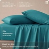 image:imageBedsure Queen Sheet Set Rayon Derived from Bamboo Cooling Sheets PureWoven Breathable amp Soft Deep Pocket Up to 16 Inches Hotel Luxury Silky Bedding for Hot Sleepers Coffee18  Turquoise