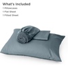 image:imageBedsure Queen Sheet Set Rayon Derived from Bamboo Cooling Sheets PureWoven Breathable amp Soft Deep Pocket Up to 16 Inches Hotel Luxury Silky Bedding for Hot Sleepers Coffee05  Dusty Blue