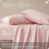 image:imageBedsure Queen Sheet Set Rayon Derived from Bamboo Cooling Sheets PureWoven Breathable amp Soft Deep Pocket Up to 16 Inches Hotel Luxury Silky Bedding for Hot Sleepers Coffee11  Pink