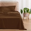 image:imageBedsure Queen Sheet Set Rayon Derived from Bamboo Cooling Sheets PureWoven Breathable amp Soft Deep Pocket Up to 16 Inches Hotel Luxury Silky Bedding for Hot Sleepers Coffee20  Brown
