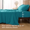 image:imageBedsure Queen Sheet Set Rayon Derived from Bamboo Cooling Sheets PureWoven Breathable amp Soft Deep Pocket Up to 16 Inches Hotel Luxury Silky Bedding for Hot Sleepers Coffee18  Turquoise