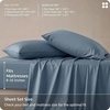 image:imageBedsure Queen Sheet Set Rayon Derived from Bamboo Cooling Sheets PureWoven Breathable amp Soft Deep Pocket Up to 16 Inches Hotel Luxury Silky Bedding for Hot Sleepers Coffee05  Dusty Blue