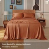 image:imageBedsure Queen Sheet Set Rayon Derived from Bamboo Cooling Sheets PureWoven Breathable amp Soft Deep Pocket Up to 16 Inches Hotel Luxury Silky Bedding for Hot Sleepers Coffee19  Burnt Orange