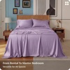 image:imageBedsure Queen Sheet Set Rayon Derived from Bamboo Cooling Sheets PureWoven Breathable amp Soft Deep Pocket Up to 16 Inches Hotel Luxury Silky Bedding for Hot Sleepers Coffee13  Lilac