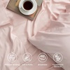 image:imageBedsure Queen Sheet Set Rayon Derived from Bamboo Cooling Sheets PureWoven Breathable amp Soft Deep Pocket Up to 16 Inches Hotel Luxury Silky Bedding for Hot Sleepers Coffee11  Pink
