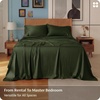 image:imageBedsure Queen Sheet Set Rayon Derived from Bamboo Cooling Sheets PureWoven Breathable amp Soft Deep Pocket Up to 16 Inches Hotel Luxury Silky Bedding for Hot Sleepers Coffee22  Olive Green