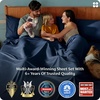 image:imageBedsure Queen Sheet Set Rayon Derived from Bamboo Cooling Sheets PureWoven Breathable amp Soft Deep Pocket Up to 16 Inches Hotel Luxury Silky Bedding for Hot Sleepers Coffee07  Navy