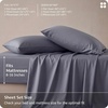 image:imageBedsure Queen Sheet Set Rayon Derived from Bamboo Cooling Sheets PureWoven Breathable amp Soft Deep Pocket Up to 16 Inches Hotel Luxury Silky Bedding for Hot Sleepers Coffee01  Dark Grey
