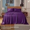 image:imageBedsure Queen Sheet Set Rayon Derived from Bamboo Cooling Sheets PureWoven Breathable amp Soft Deep Pocket Up to 16 Inches Hotel Luxury Silky Bedding for Hot Sleepers Coffee14  Plum
