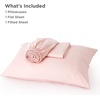 image:imageBedsure Queen Sheet Set Rayon Derived from Bamboo Cooling Sheets PureWoven Breathable amp Soft Deep Pocket Up to 16 Inches Hotel Luxury Silky Bedding for Hot Sleepers Coffee11  Pink