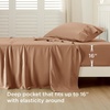 image:imageBedsure Queen Sheet Set Rayon Derived from Bamboo Cooling Sheets PureWoven Breathable amp Soft Deep Pocket Up to 16 Inches Hotel Luxury Silky Bedding for Hot Sleepers Coffee24  Khaki
