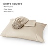 image:imageBedsure Queen Sheet Set Rayon Derived from Bamboo Cooling Sheets PureWoven Breathable amp Soft Deep Pocket Up to 16 Inches Hotel Luxury Silky Bedding for Hot Sleepers Coffee03  Beige