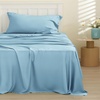 image:imageBedsure Queen Sheet Set Rayon Derived from Bamboo Cooling Sheets PureWoven Breathable amp Soft Deep Pocket Up to 16 Inches Hotel Luxury Silky Bedding for Hot Sleepers Coffee08  Aqua