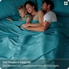image:imageBedsure Queen Sheet Set Rayon Derived from Bamboo Cooling Sheets PureWoven Breathable amp Soft Deep Pocket Up to 16 Inches Hotel Luxury Silky Bedding for Hot Sleepers Coffee18  Turquoise