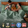 image:imageBedsure Queen Sheet Set Rayon Derived from Bamboo Cooling Sheets PureWoven Breathable amp Soft Deep Pocket Up to 16 Inches Hotel Luxury Silky Bedding for Hot Sleepers Coffee10  Sage Green