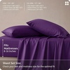 image:imageBedsure Queen Sheet Set Rayon Derived from Bamboo Cooling Sheets PureWoven Breathable amp Soft Deep Pocket Up to 16 Inches Hotel Luxury Silky Bedding for Hot Sleepers Coffee14  Plum