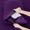 image:imageBedsure Queen Sheet Set Rayon Derived from Bamboo Cooling Sheets PureWoven Breathable amp Soft Deep Pocket Up to 16 Inches Hotel Luxury Silky Bedding for Hot Sleepers Coffee14  Plum