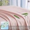 image:imageBedsure Queen Sheet Set Rayon Derived from Bamboo Cooling Sheets PureWoven Breathable amp Soft Deep Pocket Up to 16 Inches Hotel Luxury Silky Bedding for Hot Sleepers Coffee11  Pink