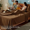 image:imageBedsure Queen Sheet Set Rayon Derived from Bamboo Cooling Sheets PureWoven Breathable amp Soft Deep Pocket Up to 16 Inches Hotel Luxury Silky Bedding for Hot Sleepers Coffee20  Brown