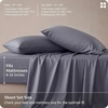 image:imageBedsure Queen Sheet Set Rayon Derived from Bamboo Cooling Sheets PureWoven Breathable amp Soft Deep Pocket Up to 16 Inches Hotel Luxury Silky Bedding for Hot Sleepers Coffee01  Dark Grey
