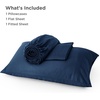 image:imageBedsure Queen Sheet Set Rayon Derived from Bamboo Cooling Sheets PureWoven Breathable amp Soft Deep Pocket Up to 16 Inches Hotel Luxury Silky Bedding for Hot Sleepers Coffee07  Navy