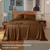 image:imageBedsure Queen Sheet Set Rayon Derived from Bamboo Cooling Sheets PureWoven Breathable amp Soft Deep Pocket Up to 16 Inches Hotel Luxury Silky Bedding for Hot Sleepers Coffee20  Brown