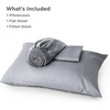 image:imageBedsure Queen Sheet Set Rayon Derived from Bamboo Cooling Sheets PureWoven Breathable amp Soft Deep Pocket Up to 16 Inches Hotel Luxury Silky Bedding for Hot Sleepers Coffee04  Silver Grey