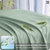 image:imageBedsure Queen Sheet Set Rayon Derived from Bamboo Cooling Sheets PureWoven Breathable amp Soft Deep Pocket Up to 16 Inches Hotel Luxury Silky Bedding for Hot Sleepers Coffee10  Sage Green