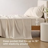 image:imageBedsure Queen Sheet Set Rayon Derived from Bamboo Cooling Sheets PureWoven Breathable amp Soft Deep Pocket Up to 16 Inches Hotel Luxury Silky Bedding for Hot Sleepers Coffee12  Light Beige