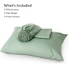 image:imageBedsure Queen Sheet Set Rayon Derived from Bamboo Cooling Sheets PureWoven Breathable amp Soft Deep Pocket Up to 16 Inches Hotel Luxury Silky Bedding for Hot Sleepers Coffee10  Sage Green