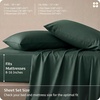 image:imageBedsure Queen Sheet Set Rayon Derived from Bamboo Cooling Sheets PureWoven Breathable amp Soft Deep Pocket Up to 16 Inches Hotel Luxury Silky Bedding for Hot Sleepers Coffee26  Forest Green