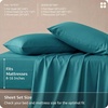 image:imageBedsure Queen Sheet Set Rayon Derived from Bamboo Cooling Sheets PureWoven Breathable amp Soft Deep Pocket Up to 16 Inches Hotel Luxury Silky Bedding for Hot Sleepers Coffee18  Turquoise