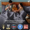 image:imageBedsure Queen Sheet Set Rayon Derived from Bamboo Cooling Sheets PureWoven Breathable amp Soft Deep Pocket Up to 16 Inches Hotel Luxury Silky Bedding for Hot Sleepers Coffee27  Charcoal
