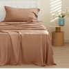 image:imageBedsure Queen Sheet Set Rayon Derived from Bamboo Cooling Sheets PureWoven Breathable amp Soft Deep Pocket Up to 16 Inches Hotel Luxury Silky Bedding for Hot Sleepers Coffee24  Khaki