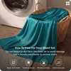 image:imageBedsure Queen Sheet Set Rayon Derived from Bamboo Cooling Sheets PureWoven Breathable amp Soft Deep Pocket Up to 16 Inches Hotel Luxury Silky Bedding for Hot Sleepers Coffee18  Turquoise