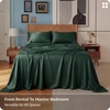 image:imageBedsure Queen Sheet Set Rayon Derived from Bamboo Cooling Sheets PureWoven Breathable amp Soft Deep Pocket Up to 16 Inches Hotel Luxury Silky Bedding for Hot Sleepers Coffee26  Forest Green