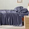 image:imageBedsure Queen Sheet Set Rayon Derived from Bamboo Cooling Sheets PureWoven Breathable amp Soft Deep Pocket Up to 16 Inches Hotel Luxury Silky Bedding for Hot Sleepers Coffee01  Dark Grey